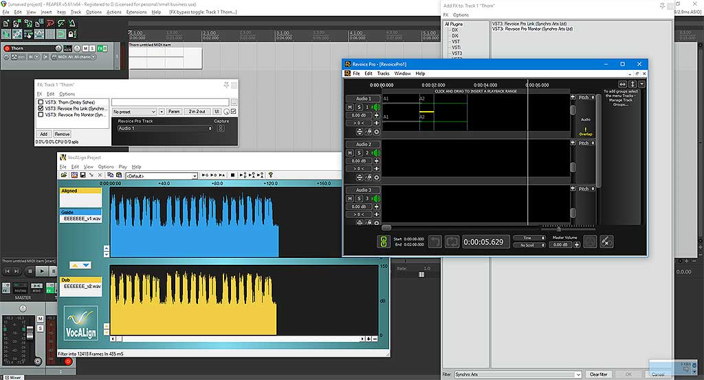 Synchro Arts — Revoice Pro 3 — VocALign Project — VST3, AAX, EXE — 32-bit and 64-bit — Windows 7 or higher