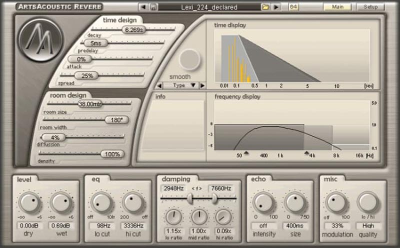 Publisher: ArtsAcoustic Product: ArtsAcoustic Reverb Version: 1.6.0.15 - R2R (Incl Patch and Keygen) Formats: VST/AU Free Download (19 MB)