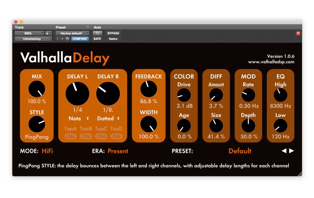 Publisher: Valhalla DSP
Product: Valhalla Delay
Version: 1.0.3.2 - R2R (Incl Patched and Keygen)
Formats: VST2.4/VST3/AAX/AU
Requirements: WINDOWS 7/8/10 - OSX 10.8/10.9/10.10/10.11, MACOS 10.12/10.13/10.14/10.15