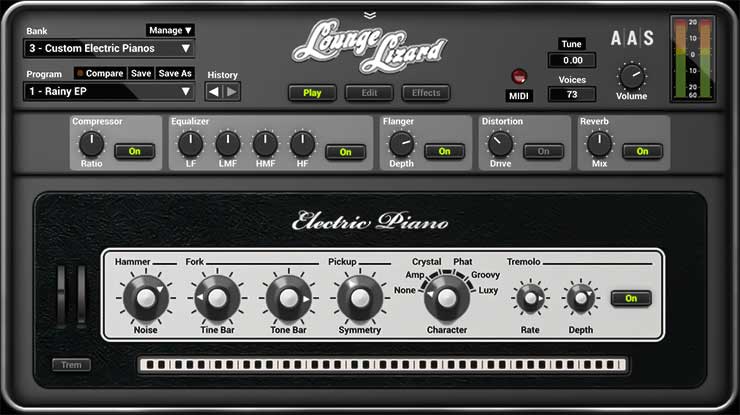 Publisher: Applied Acoustics Systems Product: Lounge Lizard EP-4 Version: 4.4.0 - P2P/Keygen-AiR Formats: VST2, VST3, AU, AAX Requirements: Windows 10 64‑bit or later, macOS 10.11 (El Capitan) or later