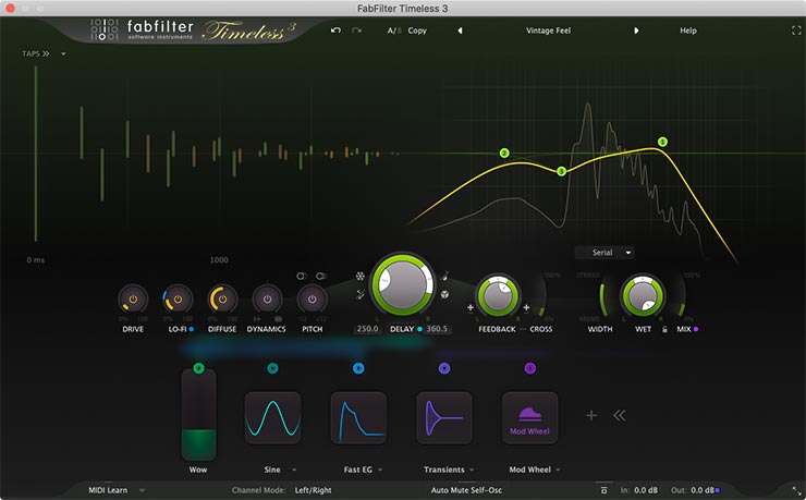 Publisher: FabFilter Product: Timeless 3 Version: 3.0.0 - MORiA Formats: AU/VST/VST3 Requirements: macOS 10.10 Yosemite or higher (64-bit only)
