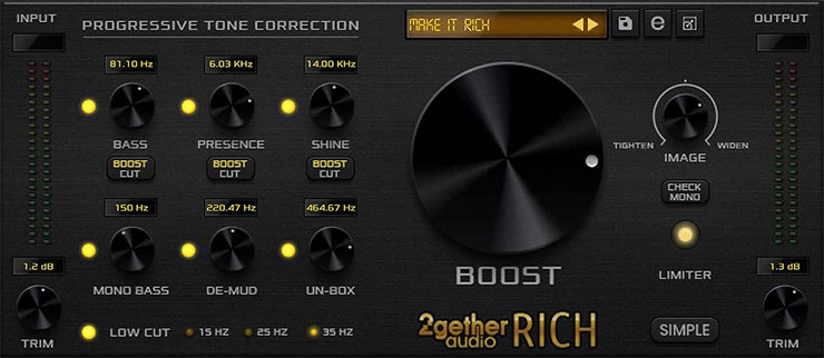 Publisher: 2getheraudio Product: RICH Version: 1.0.4.8840-R2R Format: VST/AAX Requirements: Windows 7 or higher