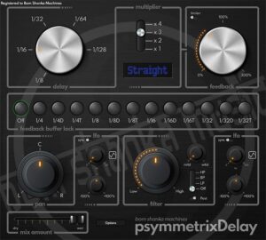 Publisher: Bom Shanka Machines Product: psymmetrixDelay Version: 1.3.3 Incl Keygen-R2R Format: VST2/VST3/AU Requirements: Windows 7 or greater, macOS 10.9 or greater