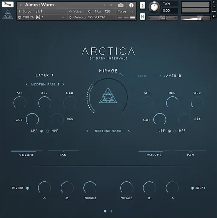 ARCTICA  is instrument based on several types of synth and pad sounds